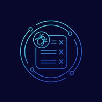 debugging line icon for web vector