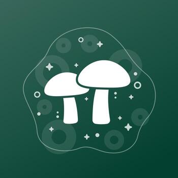 mushrooms icon for print and web, vector