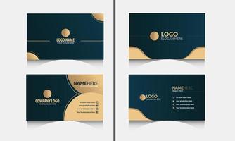 Golden luxury business card design vector