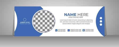 Corporate email signature for all business, unique vector design template.