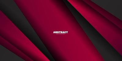 Abstract overlap layer black and red color background vector