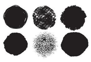 Vector set splatter blot web banner pointer patterns black spots noise on white background