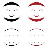 Smiling face expression vector