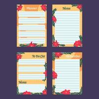 Poinsettias Journal Pages Collection vector