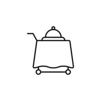 trolley icon. outline icon vector