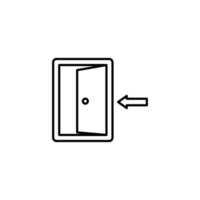 door icon. outline icon vector