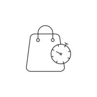 bag icon. outline icon vector