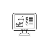 food order icon. outline icon vector