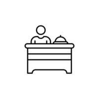 food cart icon. outline icon vector