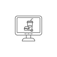 food order icon. outline icon vector