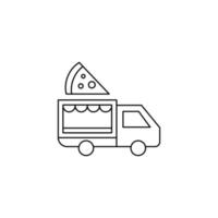 car delivery icon. outline icon vector