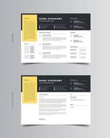 Landscape Resume or CV and Cover Letter Template vector