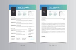 Resume Template, Professional Modern Resume Template, CV Template vector