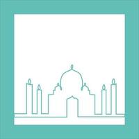 line art for islamic background vector