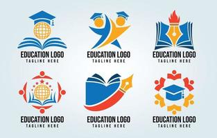 Set of Logo That Focused on Education vector