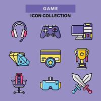 colección de iconos de juegos vector