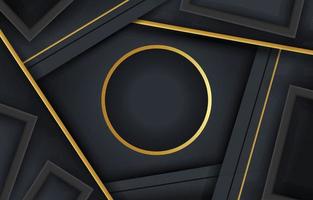 Dark Rows Golden Lines And Rings Background vector