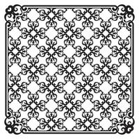 floral pattern, with vintage frame vector