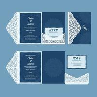 Laser Cut Wedding Invitation vector