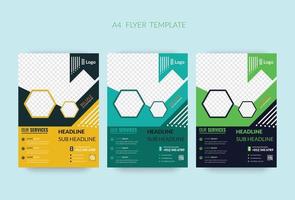 Modern and creative Corporate business flyer template design Set vector