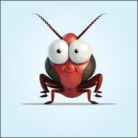 illustration cartoon insects art pest control vector