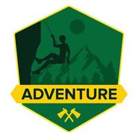 Bagde logo Adventure vector