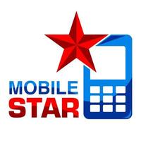Logo star mobile vector