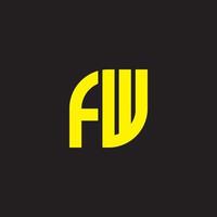 plantillas vectoriales de diseño de logotipo fw vector