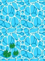 Vector sea surface seamless pattern in blue. Simple doodle wavy surface with highlights made into repeat.