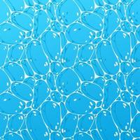 patrón sin costuras de la superficie del mar vectorial en azul. superficie ondulada de garabato simple con reflejos hechos en repetición. vector