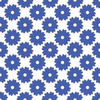 Vivid seamless repeating pattern of blue flowers for wallpapers, textile, fabric and other surfaces vector