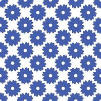 Vivid seamless repeating pattern of blue flowers for wallpapers, textile, fabric and other surfaces vector