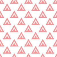 Geometrical vector seamless pattern of light pink triangles on white background. Perfect for fabric, textile, wallpapers, backgrounds and other surfaces