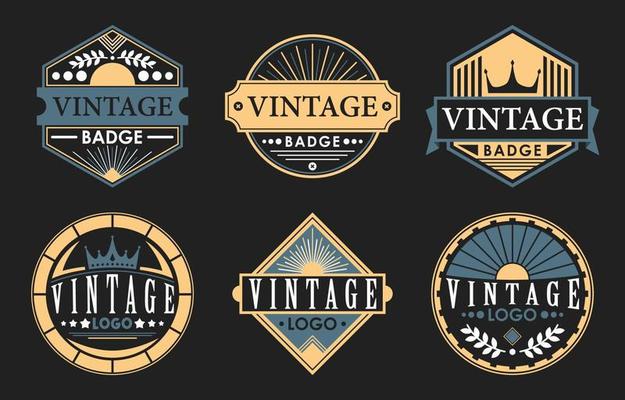Vintage Badge Set
