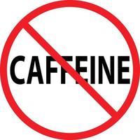 no caffeine icon on white background. no caffeine symbol. flat style. vector