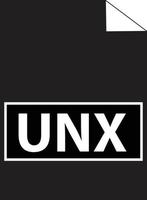 UNX text file extension icon on white background. unx document data file format symbol. flat style. vector