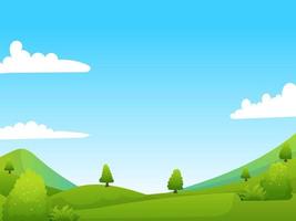 Nature landscape vector suitable for background or illustration