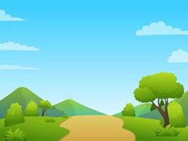 Nature landscape vector suitable for background or illustration