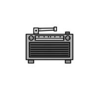 diseño de icono de radio, un icono simple con un concepto elegante, adecuado para su colección o logotipo comercial vector