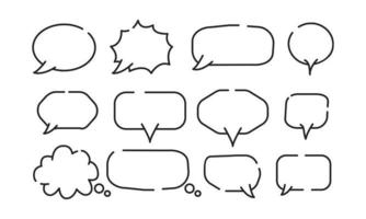Chat or Speech bubble shape Set vector