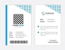 Modern and creative corporate company employee id card template vector