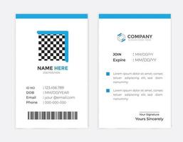 Modern and creative corporate company employee id card template vector