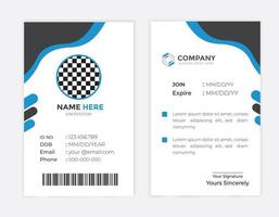 Modern and creative corporate company employee id card template vector