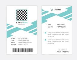 Modern and creative corporate company employee id card template vector