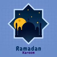 Ramadan Kareem Islamic background vector