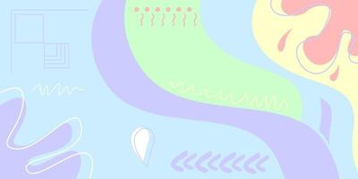 Cute banner background, flat design. With minimalist style and smooth vector