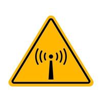 Beware Non ionizing radiation icon vector for graphic design, logo, website, social media, mobile app, UI illustration