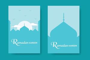 Ramadhan Kareem Flat Template Bundle vector