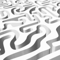 Abstract background with smooth white 3D maze vector