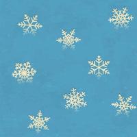 Vintage seamless pattern with snowflakes on grungy paper vector